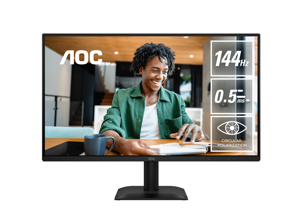 AOC 27E40L,27' IPS,FHD 1920x1080@144Hz,4ms/0.5ms,300cd/m²,1500:1,HDMI+DP,178°,VESA100 (LS) Monitors MNAO-27E40L