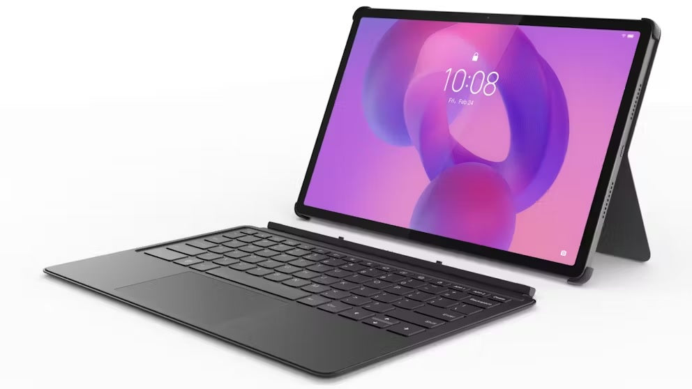 Lenovo Idea Tab Pro (12.7') Bluetooth Keyboard Pack - Storm Grey (ZG38C06017), Built-in-Kickstand, 2-in-1 Pack, POGO