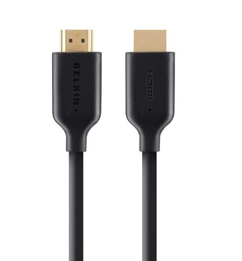 Belkin High Speed HDMI Cable With Ethernet 4K/Ultra HD Compatible (1M) - Black (F3Y021bt1M), 120Hz, 10.2Gbps Bandwidth, 2 Years Warranty