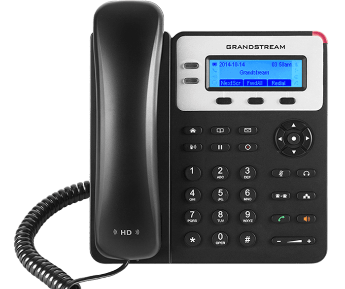 Grandstream GXP1625 2 Line IP Phone, 2 SIP Accounts, 132x48 Backlit Graphical LCD Display, HD Audio, Powerable Via PoE