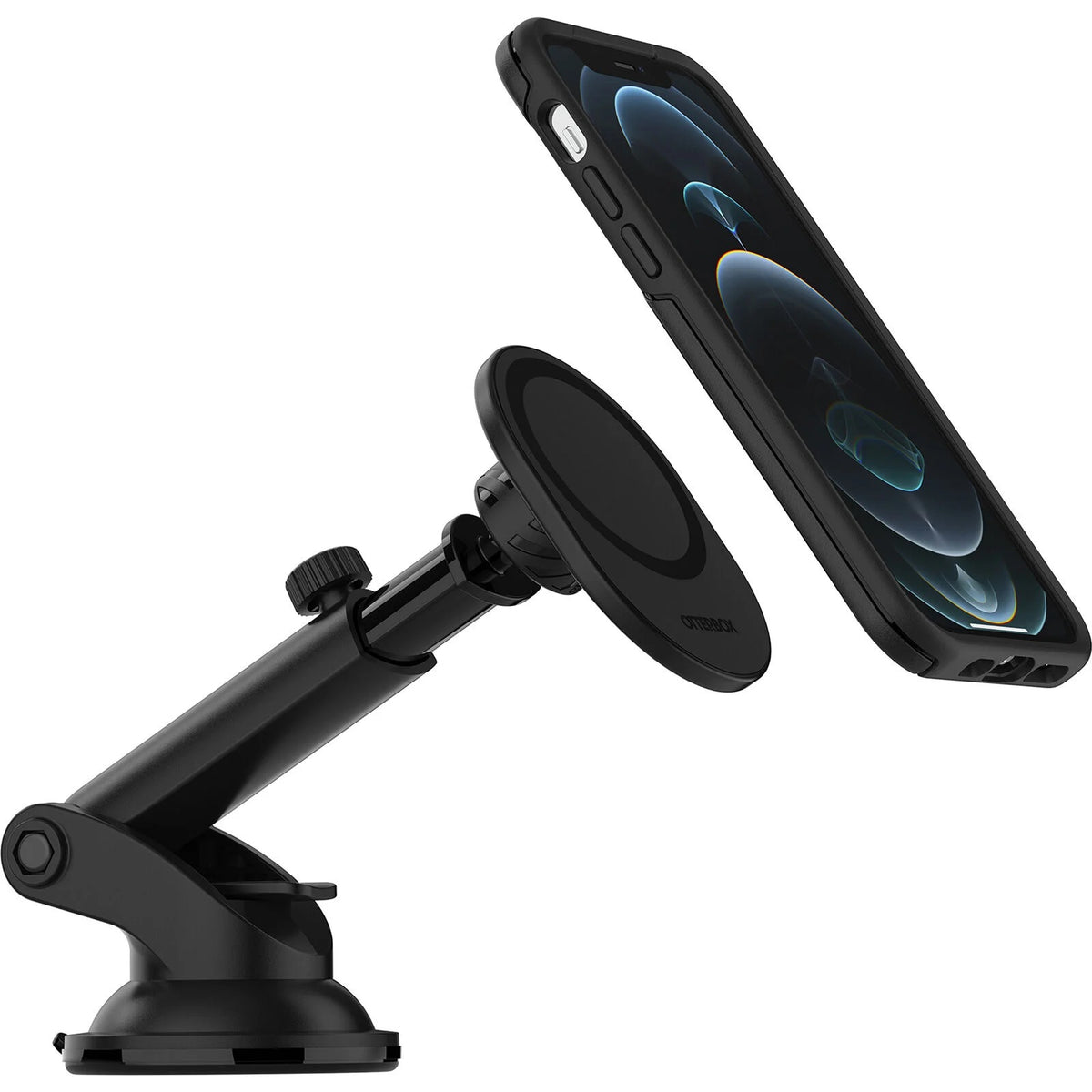 Otterbox Car Dash & Windshield Mount for MagSafe Black-(78-80446), Adjustable Mount, Strong Magnetic Alignment, Holds phone