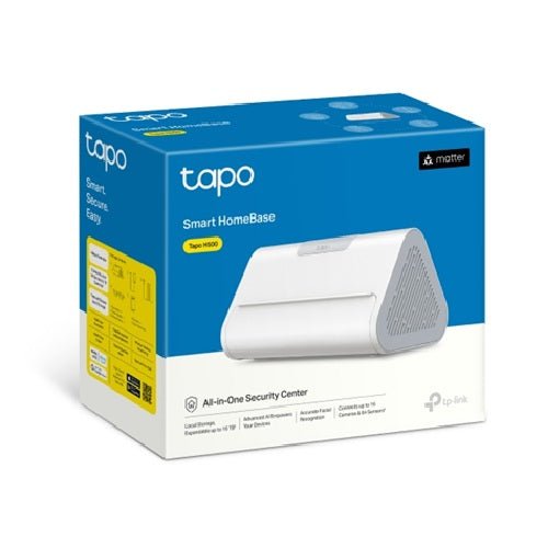 Tapo H500 Smart HomeBase Up To 16 Cameras, 64 Sensors, Local AI Hub, 16GB Built-in + up to 16TB Expandable Storage, Matter, No Cloud Fees