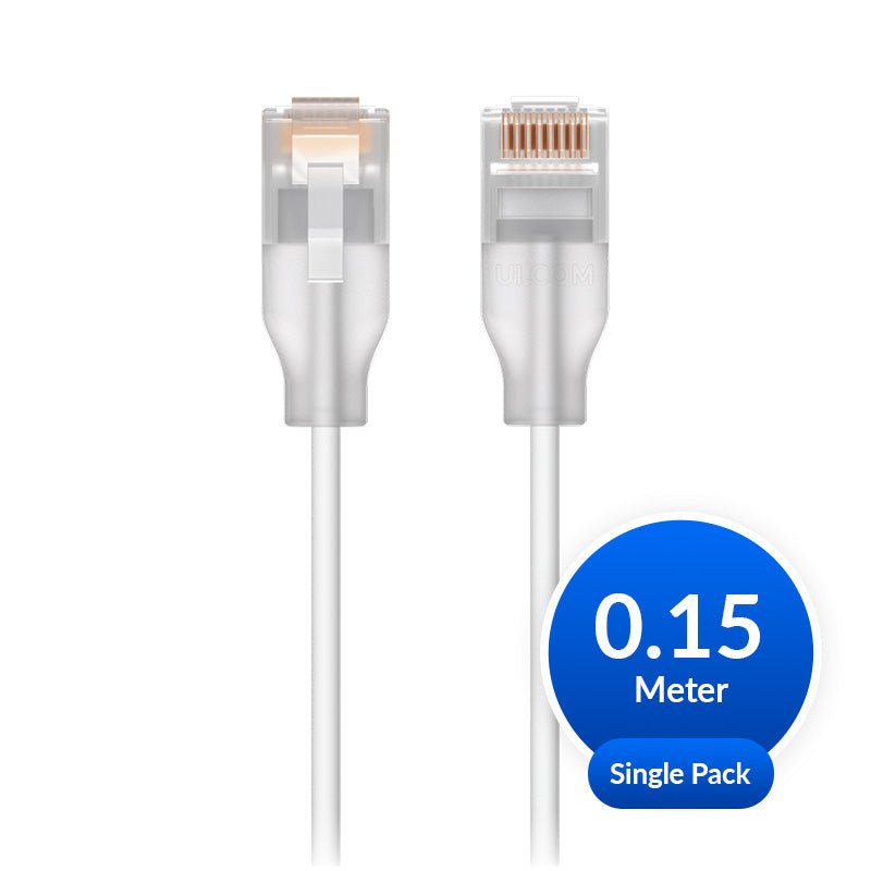 Ubiquiti UniFi Etherlighting Patch Cable, Single Unit, Indoor, Length 0.15m, White/Translucent