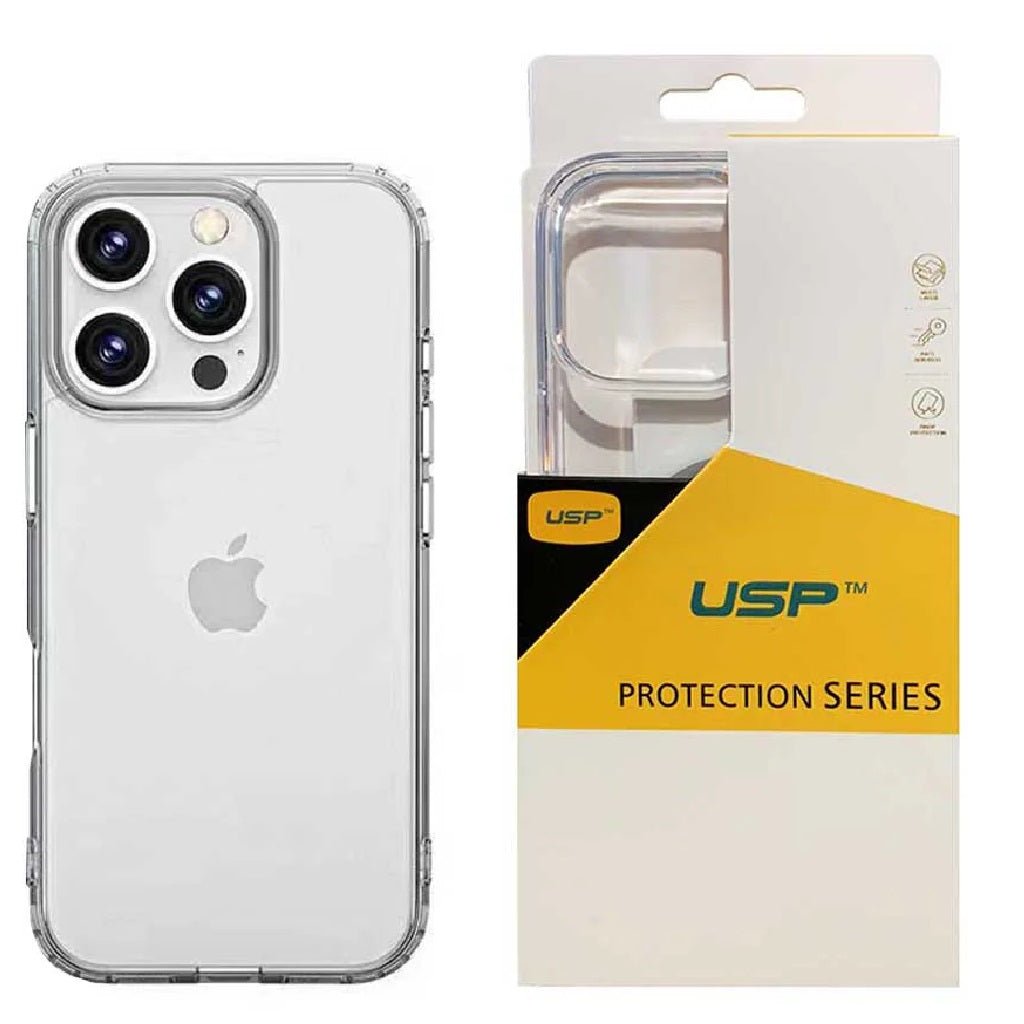 USP Apple iPhone 16 Pro Max (6.9') Clear Rock Shockproof Case - Ultra-Thin, Lightweight, Non-Slip, Multi-Layer, Strong Materials. 3 Year Warranty