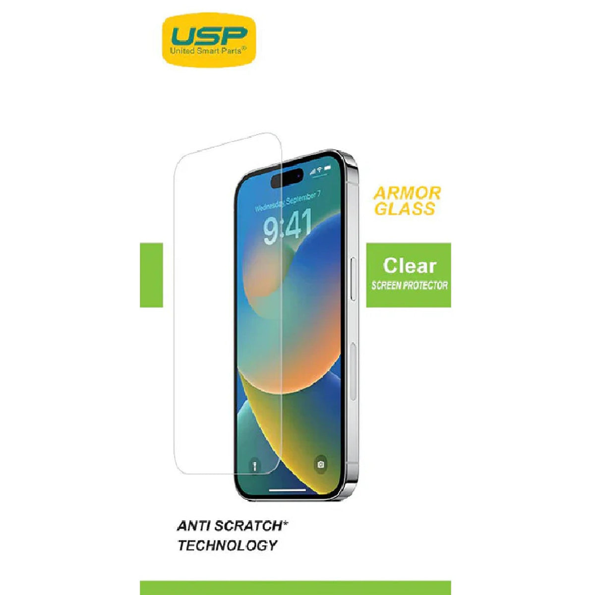 USP Apple iPhone 17 Pro / iPhone 17 / iPhone 16 Pro (6.3') Armor Glass Full Cover Tempered Glass Screen Protector, 3 Years Warranty