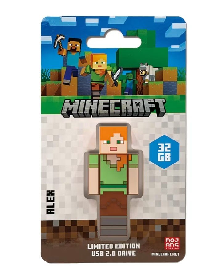 Verbatim Minecraft Alex - Collector's Edition USB Flash Drive - 32GB - Alex Retail Pack - Minecraft Movie 2025