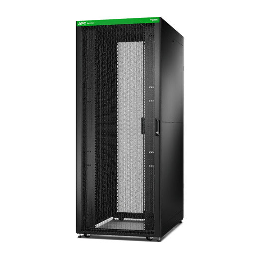 APC 42U Easy Rack, 42U, Black, With Roof, Castors, Feet, 4 Brackets, and Side Panels, No Bottom, 1991H x 800W x 1200D mm