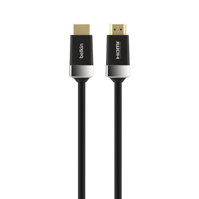 Belkin Advanced Series High Speed w/Ethernet HDMI Cable 4K/Ultra HD Compatible (2M) - Black(AV10050bt2M), 18Gbps Bandwidth, 2 Years Warranty