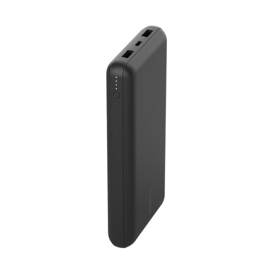 Belkin BoostCharge CCC-Certified 20k mAh Power Bank (Triple-Port) + USB-C to USB-A Cable - Black (BPB012btBK), 2xUSB-A (12W), 2 Years Warranty