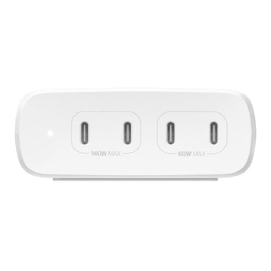 Belkin BoostCharge Pro 200W USB-C (PD 3.0) 4-Port GaN Wall Charger - White (WCH015AUWH), 140W Max Single Port, CEW $2500, 2 Year Warranty