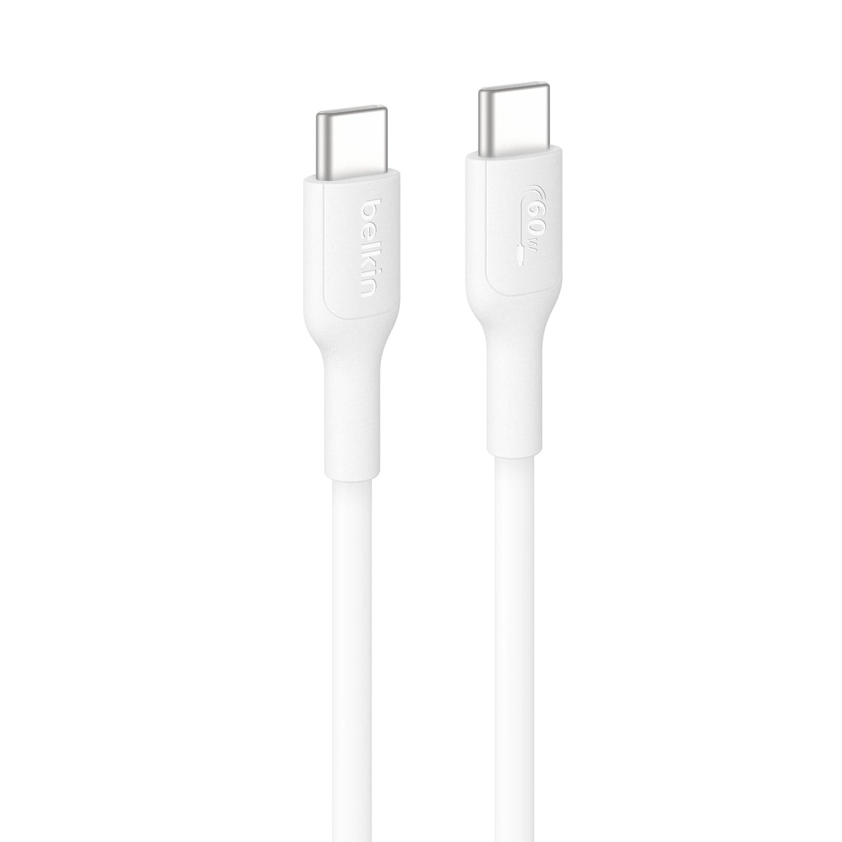 Belkin BoostCharge USB-C to USB-C Cable (0.15M) - White(CAB023fq0MWH), 3A/60W, 480Mbps, 300K+ Bends, Apple, Samsung, USB-IF Certified,2 Years Warranty