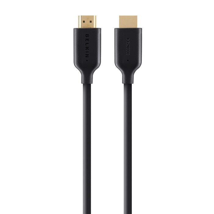 Belkin High Speed HDMI Cable With Ethernet 4K/Ultra HD Compatible (2M) - Black (F3Y021bt2M), 120Hz, 10.2Gbps Bandwidth, 2 Years Warranty