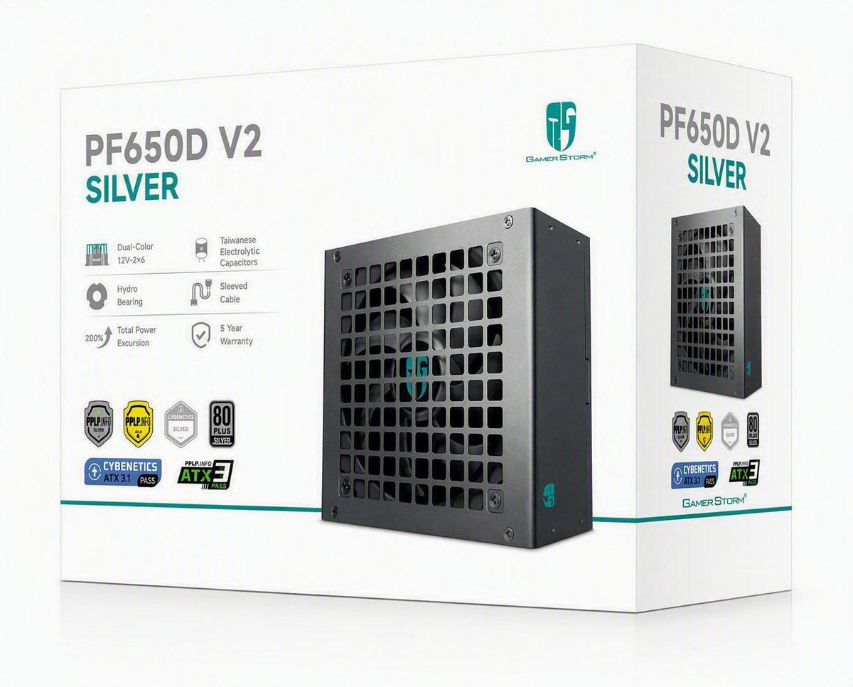DEEPCOOL PF650D Cybenetics Non-Modular ATX Power Supply, Taiwanese Capacitors, ATX12V V3.1 PSD-PF650D-V2