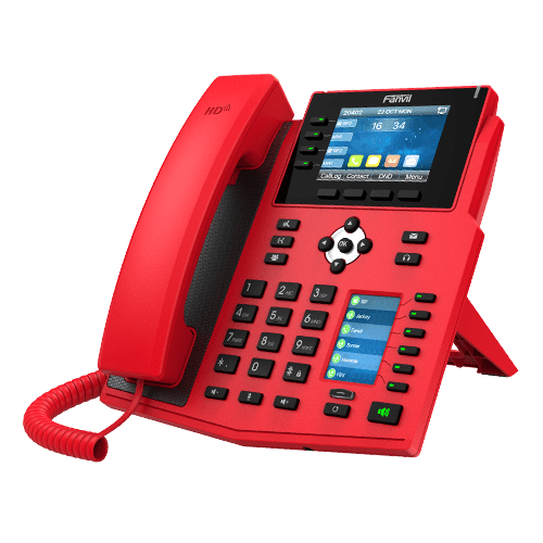 Fanvil X5U-RED High End Enterprise IP Phone - 3.5' Colour Screen, 16 Lines, 40 x DSS Buttons, Dual Gigabit NIC,Bluetooth - 2 Years Warranty - RED