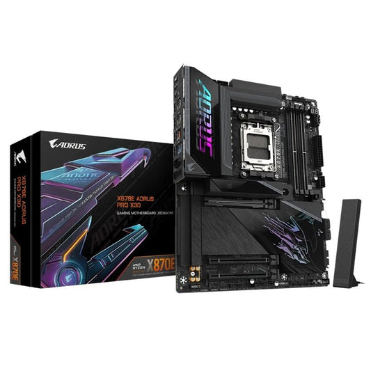 Gigabyte X870E AORUS PRO X3D AM5 DDR5 256GB USB4 Wi-Fi7 BT5.4 5GbE PCIe5 M.2 PCIe5/4 HDMI ALC1220 ATX 30.5×24.4cm