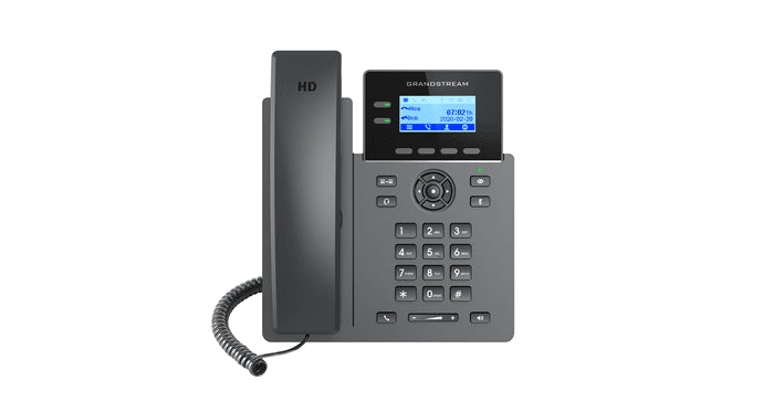 Grandstream GRP2602G Carrier Grade 2 Line IP Phone, 2 SIP Accounts, 2.2' LCD, 132x48 Screen, HD Audio, Powerable Via POE, 5 way Conference, 1Yr Wt
