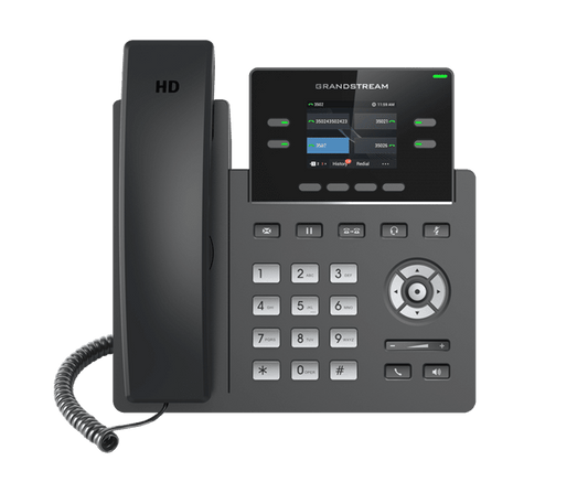 Grandstream GRP2612P 4 Line IP Phone, 2 SIP Accounts, 320x240 Colour Screen, HD Audio, Powerable Via POE