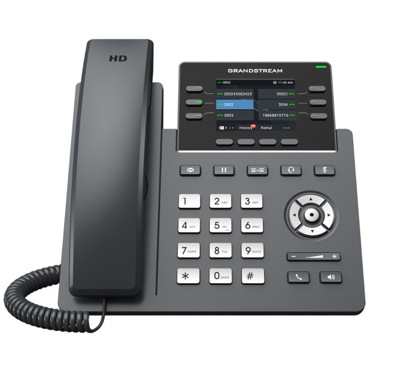 Grandstream GRP2613W GRP2613W 6 Lines, 6 SIP Accounts, 2.8 in scrn, PoE + GigE, Color, WiFi, HD Audio IPG-GRP2613W