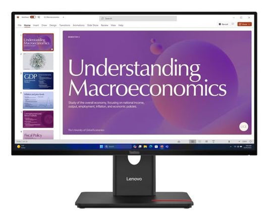 LENOVO ThinkVision T24D-40 23.8'/24' 120Hz FHD IPS Monitor USB-C Dock 100W DP Height Adjust Tilt Swivel Pivot HDMI DP LAN 4xUSB VESA ~62cdgar6au