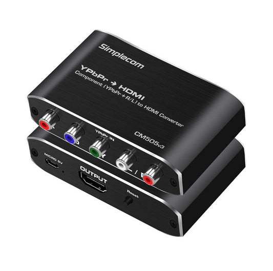 (LS)Simplecom CM505v3 Component (YPbPr + Stereo R/L) to HDMI Converter Full HD 1080p