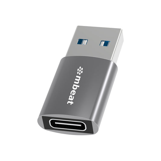 mbeat® Elite USB 3.0 (Male) to USB-C (Female) Adapter - Converts USB-C device to Any Computers, Laptops with USB-A port, USB 3.0 5Gbps - Space Grey
