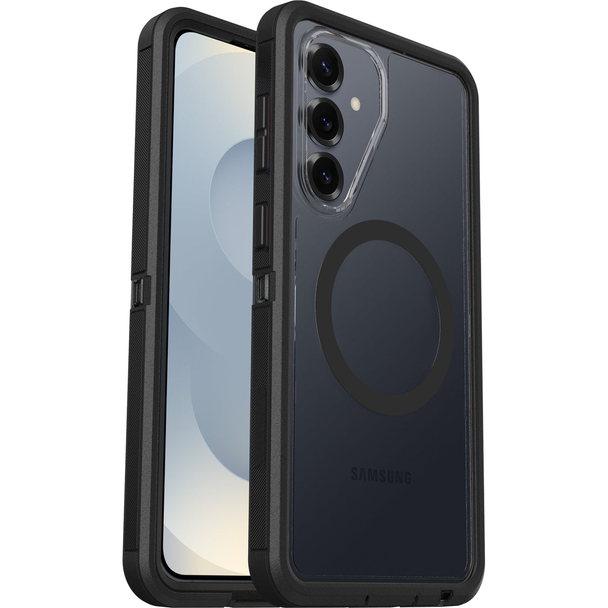 OtterBox Defender Pro XT Clear Samsung Galaxy S26+ 5G (6.7') Case Dark Side (Clear/Black) - (77-99897), DROP+ 7X Military Standard, 7 Years Warranty