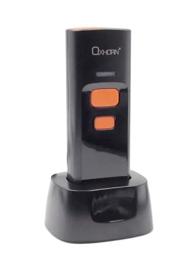 Just You PC Oxhorn Mini Wireless 2.4G Bluetooth 5.0 2D Barcode Scanner Commercial Grade USB Plug&Play 5V 1A 12hr working