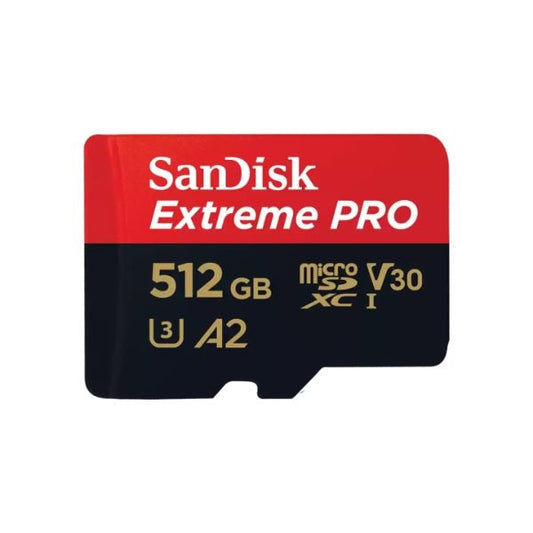 SanDisk Extreme® PRO microSDXC™ UHS-I CARD 512GB Write speeds of up to 140MB/S Great for capturing 4K UHD video Lifetime Limited Warranty