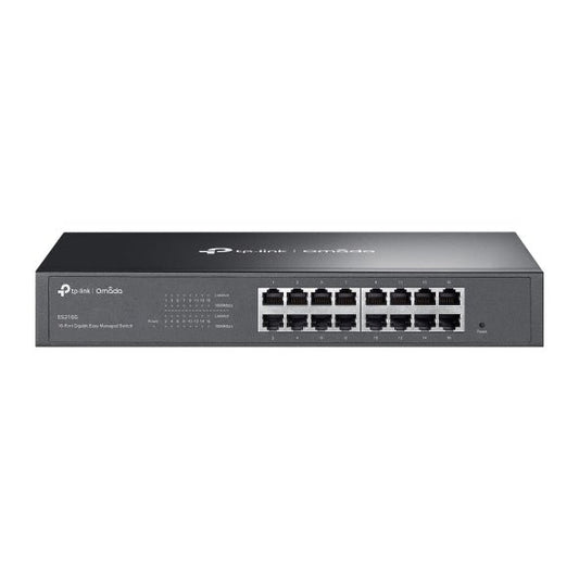 TP-Link ES216G Omada 16-Port Gigabit Easy Managed Switch, Flow Control, Loopback Detection, Port Isolation, Port Mirroring, LAG, VLAN, IGMP Snooping,