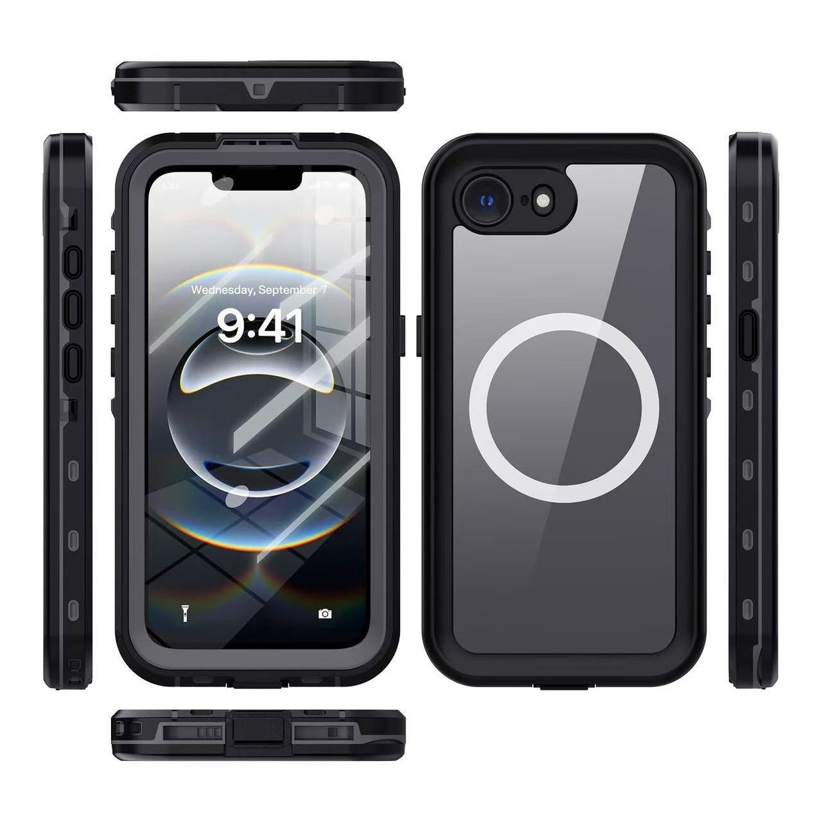 USP Apple iPhone 16e 5G (6.1') WaterProof Case Black - DROP+ Military Standard, Waterproof, Shockproof, DustProof, Touch Sensitivity, 3 Year Warranty