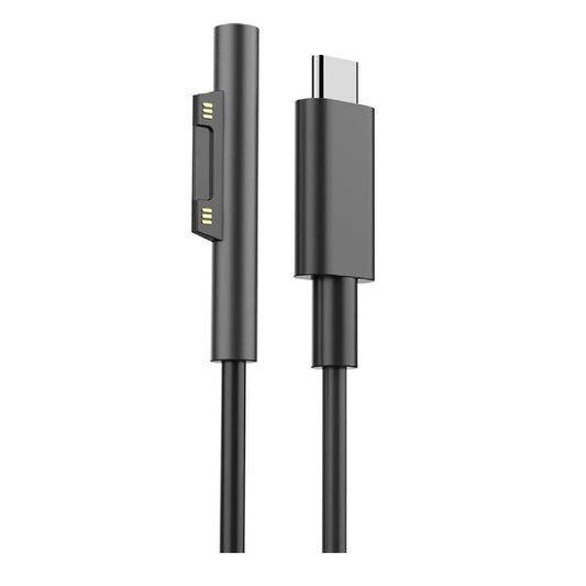 USP USB-C To Microsoft Surface Laptop Cable (1.5M) Black - 3A, Surface Pro, Surface Go, Surface Book, Magnetic Connection, 2 Years Warranty