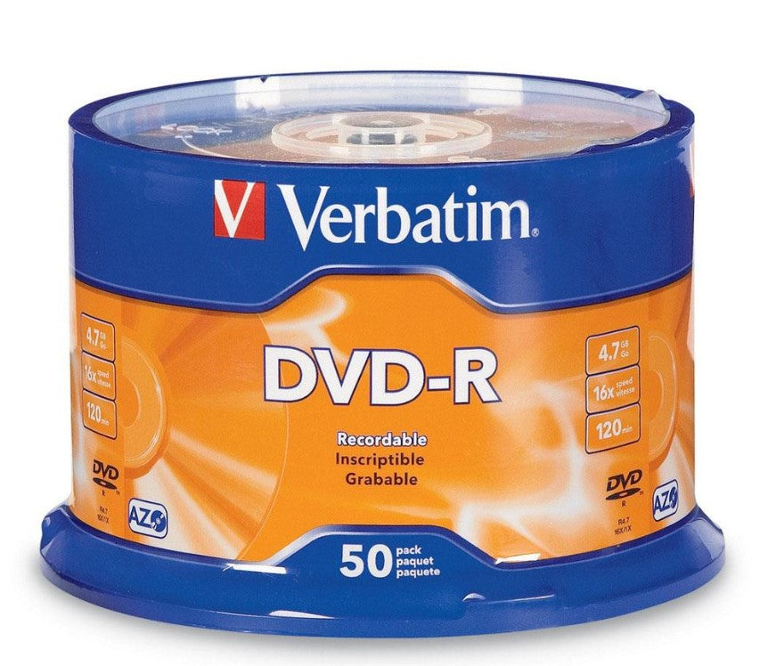 Verbatim DVD DVD-R 4.7GB 50pk Spindle 16x CMVD95101